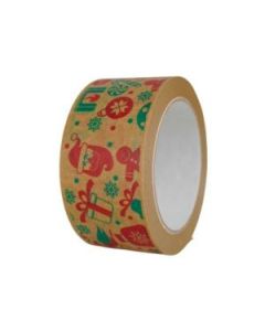 Papierklebeband Weihnachten 2-farbiger Motivaufdruck - 50 mm x 40 lfm